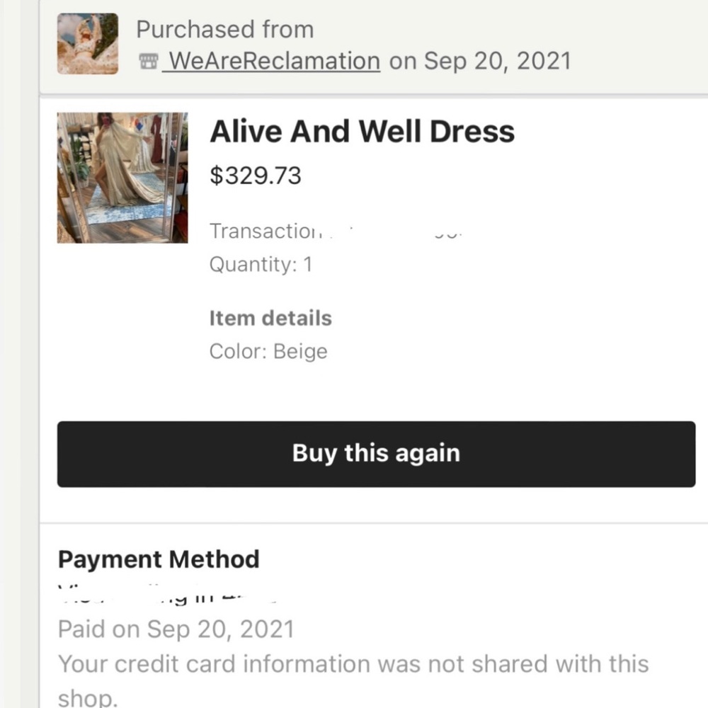 Proof of Purchase - Reclamation